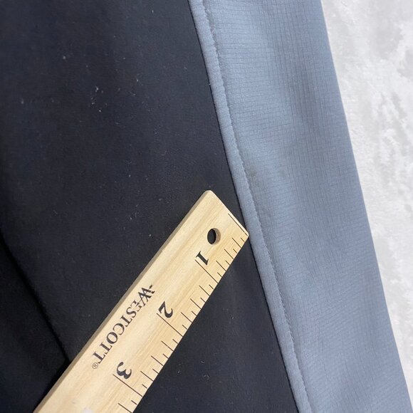 New Balance Mens Large Black Gray Full Zip Soft Shell Long Sleeve Jacket 130893 - Picture 10 of 13